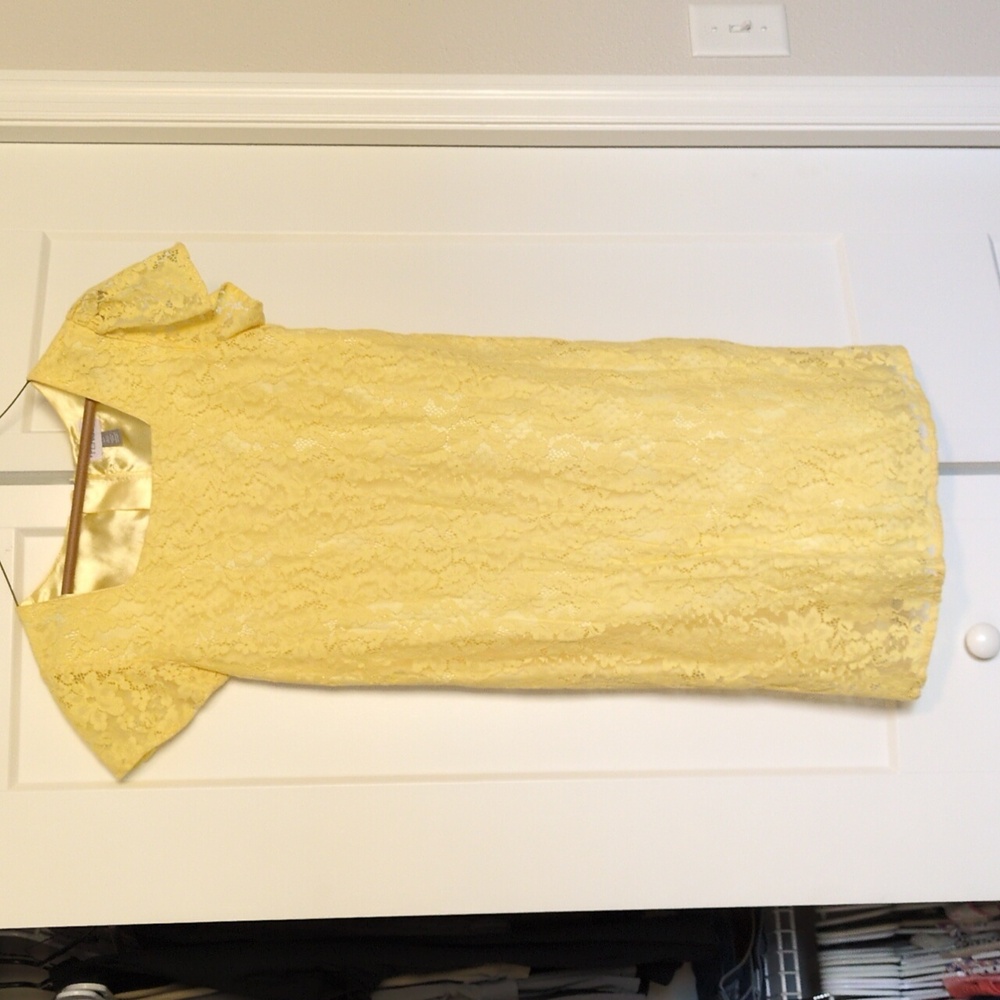 Yellow lace overlay dress. Size small. Made by the Children's Place